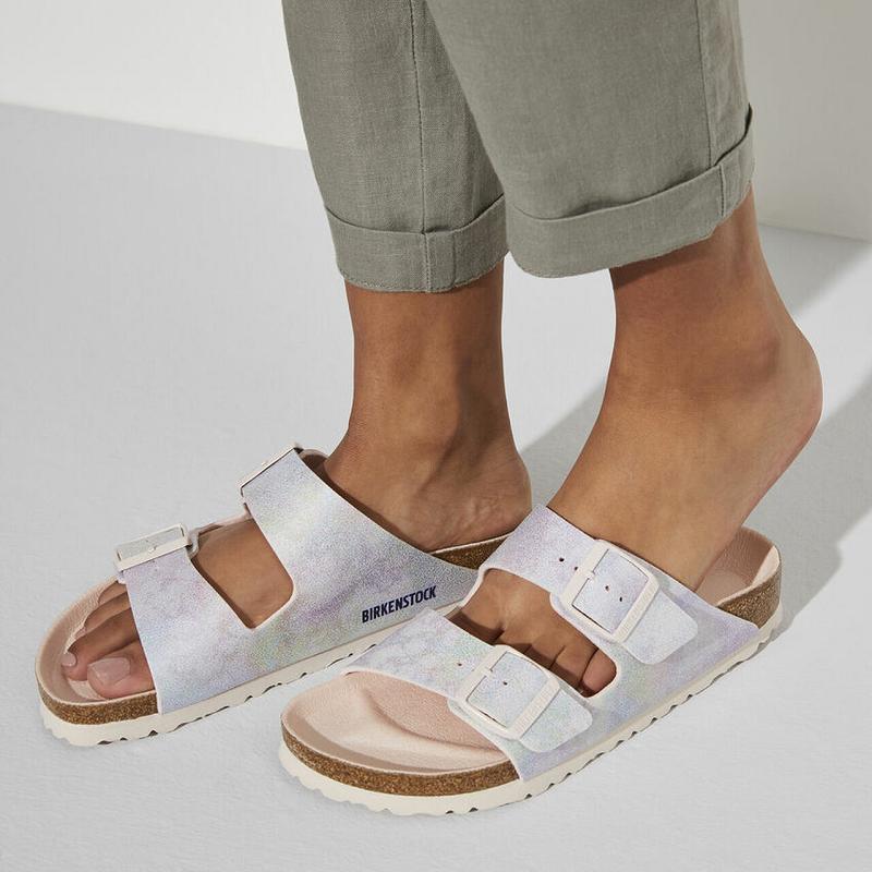 Arizona Birkenstock Vegan Micro Fiber Damske Strieborne | SK 4OKI